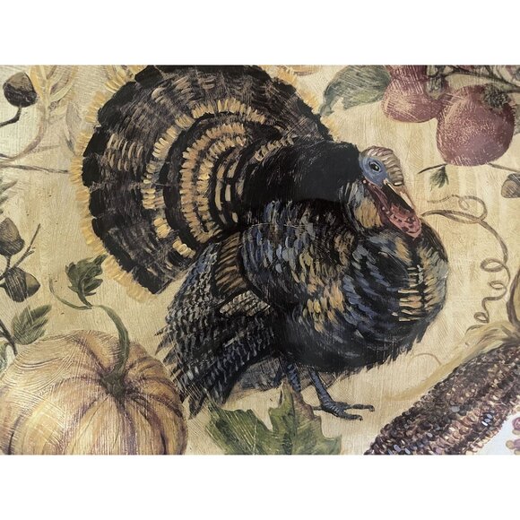 Oval Pottery Barn Fresco Turkey Platter XL 22" Thanksgiving Heirloom - Picture 2 of 5